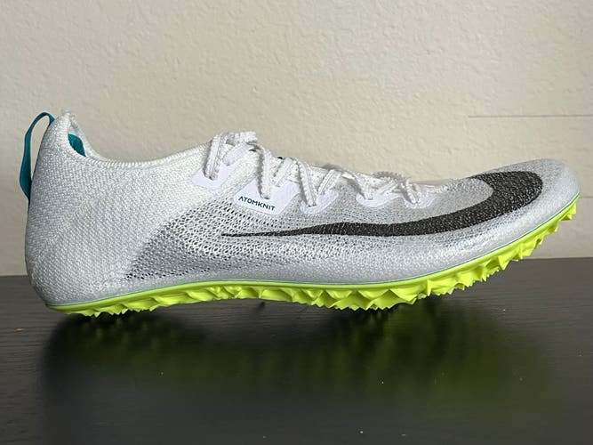 Nike Zoom Superfly Elite 2 Flyknit Men's Size 8.5 White Green Spikes FZ9662-100
