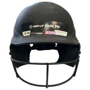Used RIP-IT RIP-IT Batting Helmet w/Mask Black SM 11859-S000028354