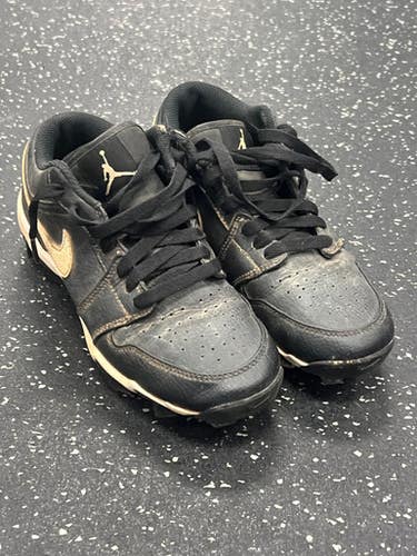 Used Nike AIR JORAN BASEBALL CLEATS BB/SB Cleats Black Junior 04 11849-S000036588