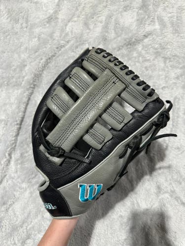 Black Wilson A500 RH Infield Baseball Glove 12.5" (Used)