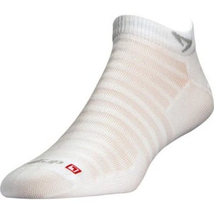 Drymax Run Hyper Thin Mini Women Medium White Stretch Running Crew Socks JDM2745