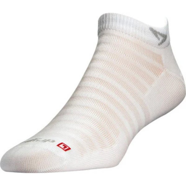 Drymax Run Hyper Thin Mini Women Medium White Stretch Running Crew Socks JDM2745