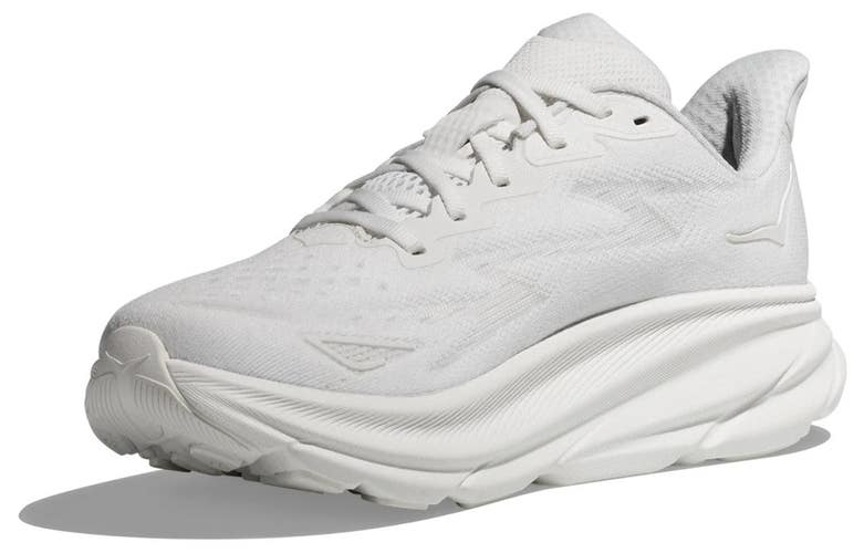 Hoka One One Clifton 9 1127896-WWH Sneakers Women 9 White Running Shoes HAWK2263