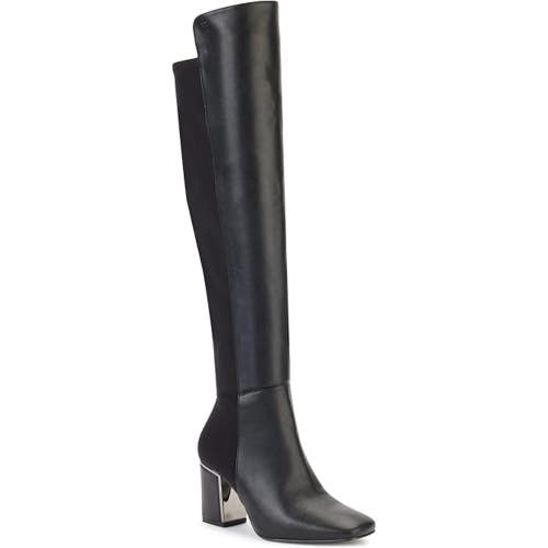 DKNY Cilli K3261335 Boots Women's US 7.5 Black Square Toe Over-The-Knee RHS7499