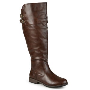 Journee Collection Tori Women 10 Brown Round Toe Knee High Riding Boots HAWK2320