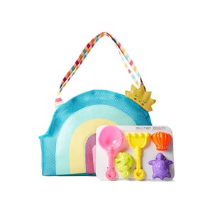 Stephen Joseph Beach Tote Bag Toddler OS Rainbow with Sand Toys Playset JDM2315