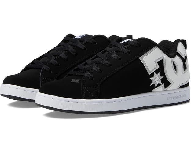 DC Shoes Court Graffik Sneakers Women's US 8.5 Black White Skate Shoes HAWK2264