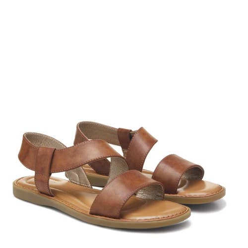B.O.C. Kacee BC0034825 Sandals Women's 7 Dark Tan Faux Leather Open Toe RHS7522