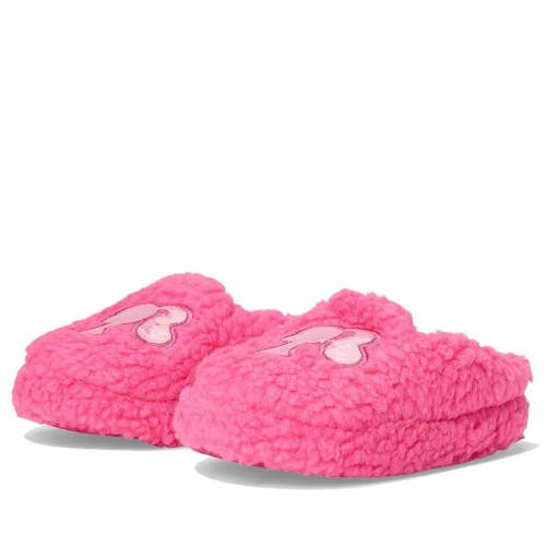 Ground up Barbie Sherpa Spa Slipper Toddler US 7 Pink Faux Fur Slip-On HAWK2409