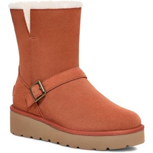 Koolaburra by UGG Kelissa Short Boots Women's US 5 Red Faux Fur Lined HTAT434