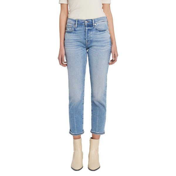 7 For All Mankind Josefina Crop Jeans Womens 23 Blue High Rise Slim Fit JDM2726
