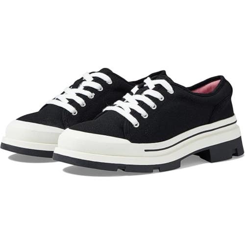 Steve Madden Kitsch Sneakers Girls 13 Black White Lace Up Platform Shoes HTAT389