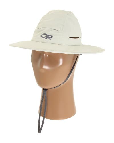 Outdoor Research Sunbriolet Sun Hat Men's XL Beige Wide Brim Chin Strap JDM2400