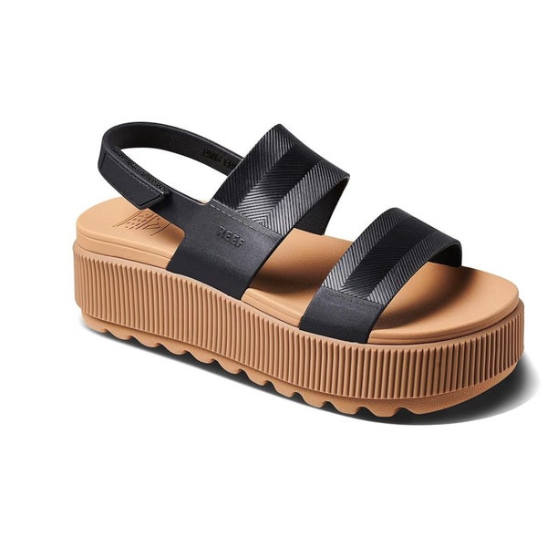 Reef Water Vista Higher Slingback Womens US 7 Black Platform Sandals HAWK2170