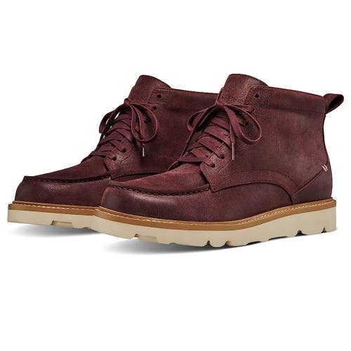 Label Go-To 230030-305 Boots Women 13.5 Burgundy Leather Lace Up Moc Toe HTAT376