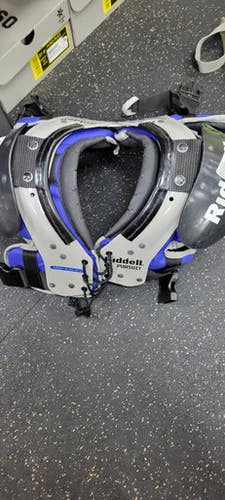Used Riddell PURSUIT XS FB Shoulder Pads Grey XS 11497-S000155345