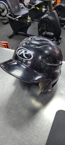 Used Rawlings 6 1/2 - 7 1/2 Batting Helmet No Mask Black One Size 11497-S000155344
