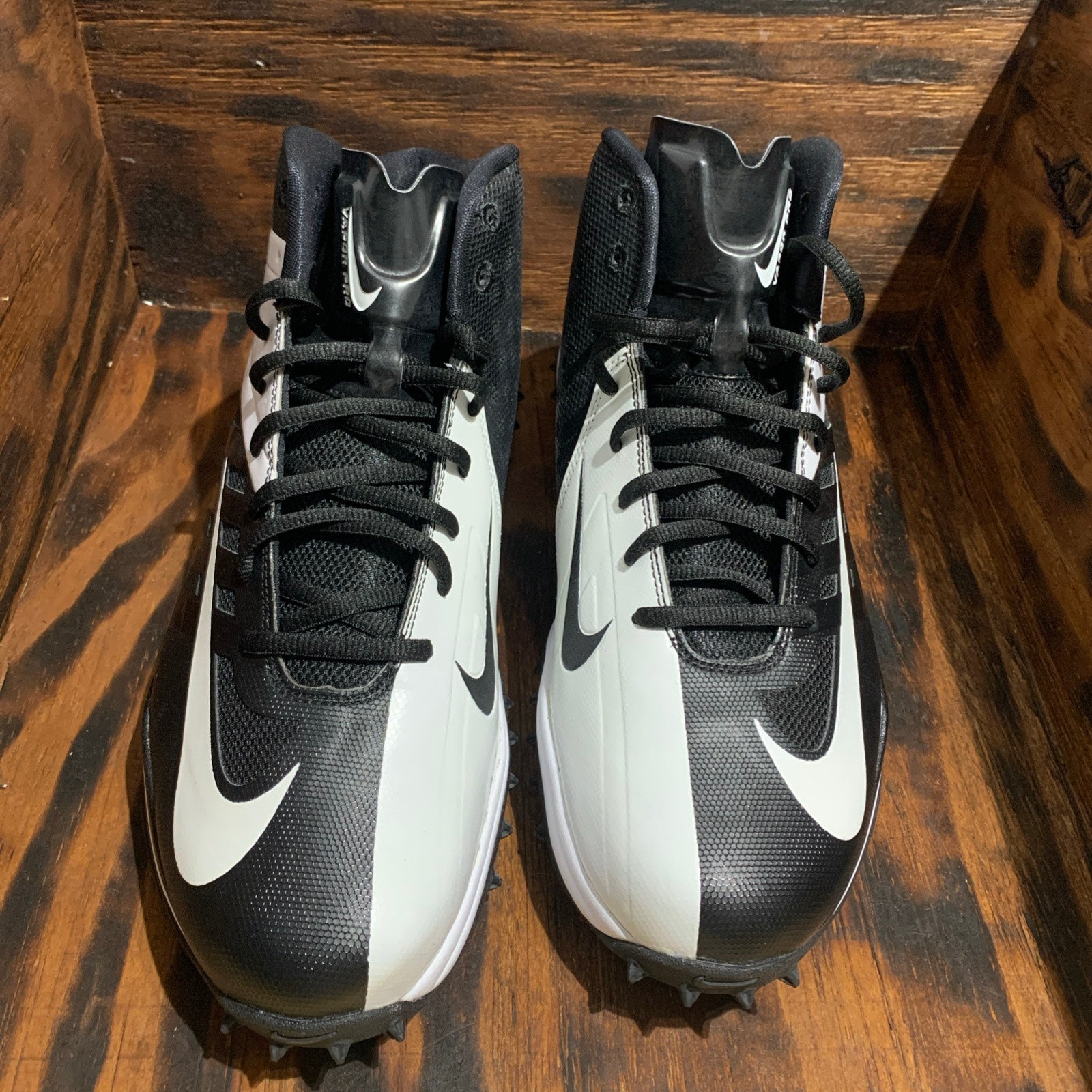 New Nike Vapor Pro 3/4 Destroyer Football Shoes Black White 527879-011 size 11.5 New Nike Vapor Pro 3/4 Destroyer Football Shoes Black White  main image 4