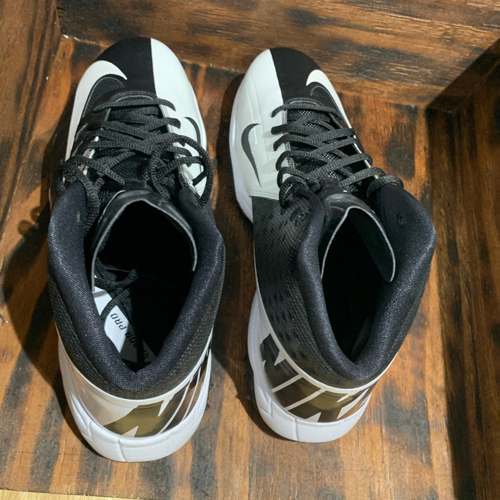 New Nike Vapor Pro 3/4 Destroyer Football Shoes Black White 527879-011 size 11.5 New Nike Vapor Pro 3/4 Destroyer Football Shoes Black White  main image 2