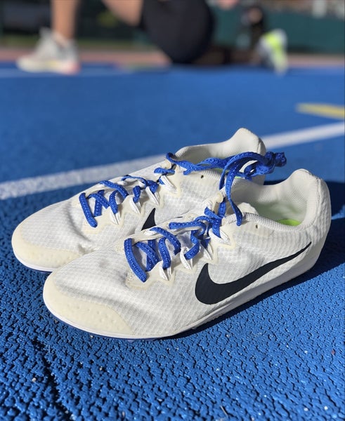 Nike Zoom Rival D 9 (US Size 7.5) Track & Field Spikes White Blue
