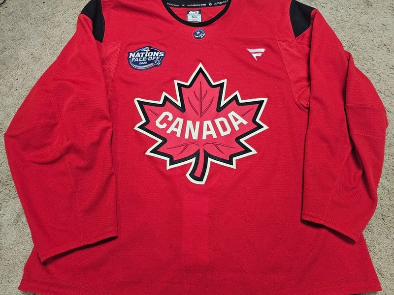 SIDNEY CROSBY 2025 4 Nations Team Canada Photomatched Game Worn Practice Jersey