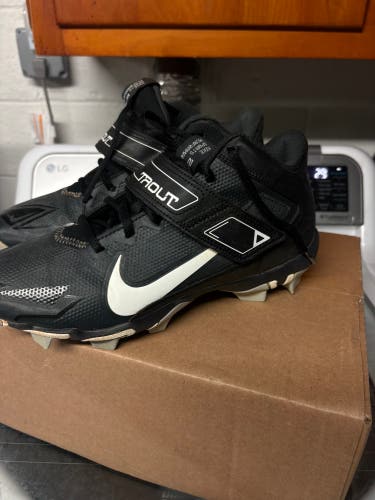 Black Men's Size M 8.0 (W 9.0) Adult Nike Trout High Top Molded Cleats (Used)
