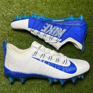 NEW Size 13 Nike Alpha Huarache 7 Pro LAX Lacrosse Cleats White Blue Low RARE