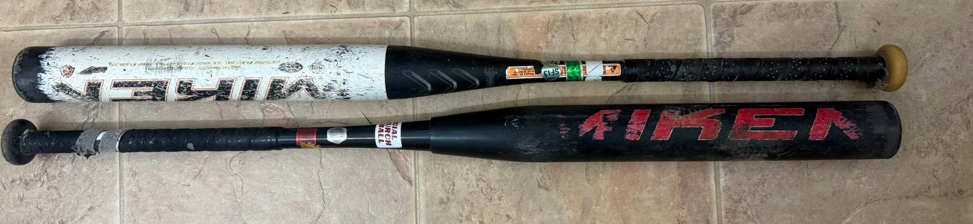 2015 Miken Freak Composite Bat 26 oz 34" (Used) & 2011 Miken Freak DST Bat 27oz 34” (Used)