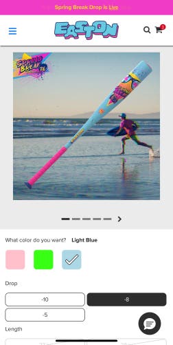 29/19 Easton Dub SPRING BREAK Composite USSSA Certified Bat (-10) 19 oz 29" (New)