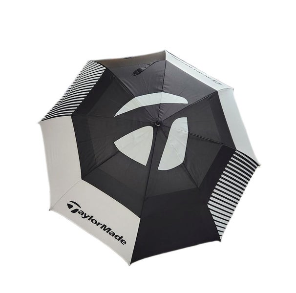 NEW 2025 TaylorMade Tour 64" Double Canopy Black/White/Grey Golf Umbrella