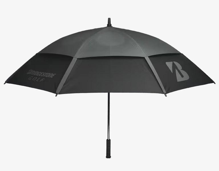 NEW Bridgestone 62" Tour Gray/Black Dual Canopy Golf Umbrella