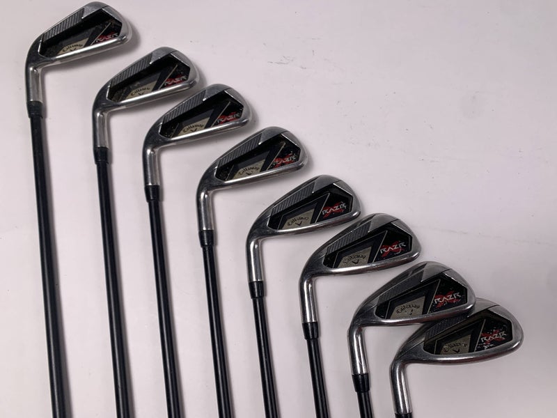 Callaway Razr X Iron Set 4-PW+SW 75g Regular Graphite Mens LH
