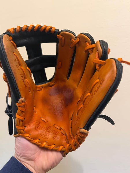 Rawlings Heart of the Hide PRO200-1 11.75” Infield Glove – Fully Restored Black/Orange