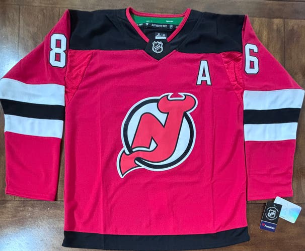 New Jersey Devils Jack Hughes Red Jersey Adult Large (52) NWT