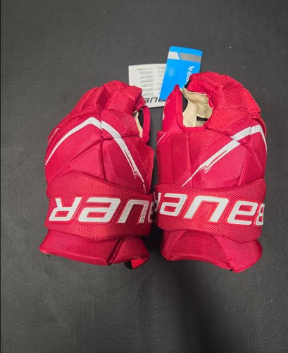 Bauer Vapor Flypro Gloves Intermediate 13" (New) red/white