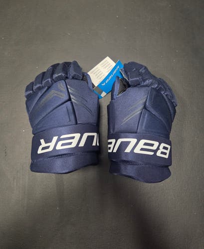 Brand New Navy Blue Senior Bauer X Gloves 14"