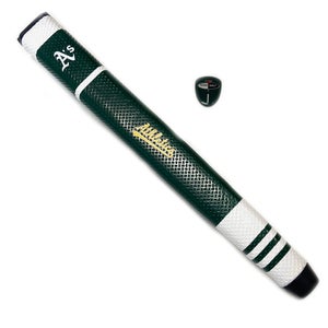 NEW Team Golf Oakland Athletics Green/Yellow/White Jumbo Putter Grip w/Marker