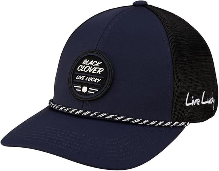 NEW Black Clover Live Lucky Flash 3 Navy/Black Snapback Golf Hat/Cap