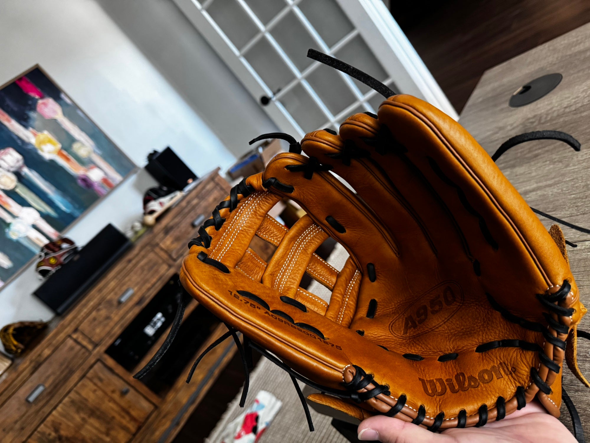 Gant De Baseball Wilson A950 Série 12 – Taille 11.5 – Cuir Marron – Pour Droitier – Occasion