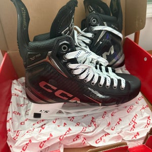 Black/Gray 2024 CCM Tacks XF Pro Hockey Skates Regular Width 9 (New)