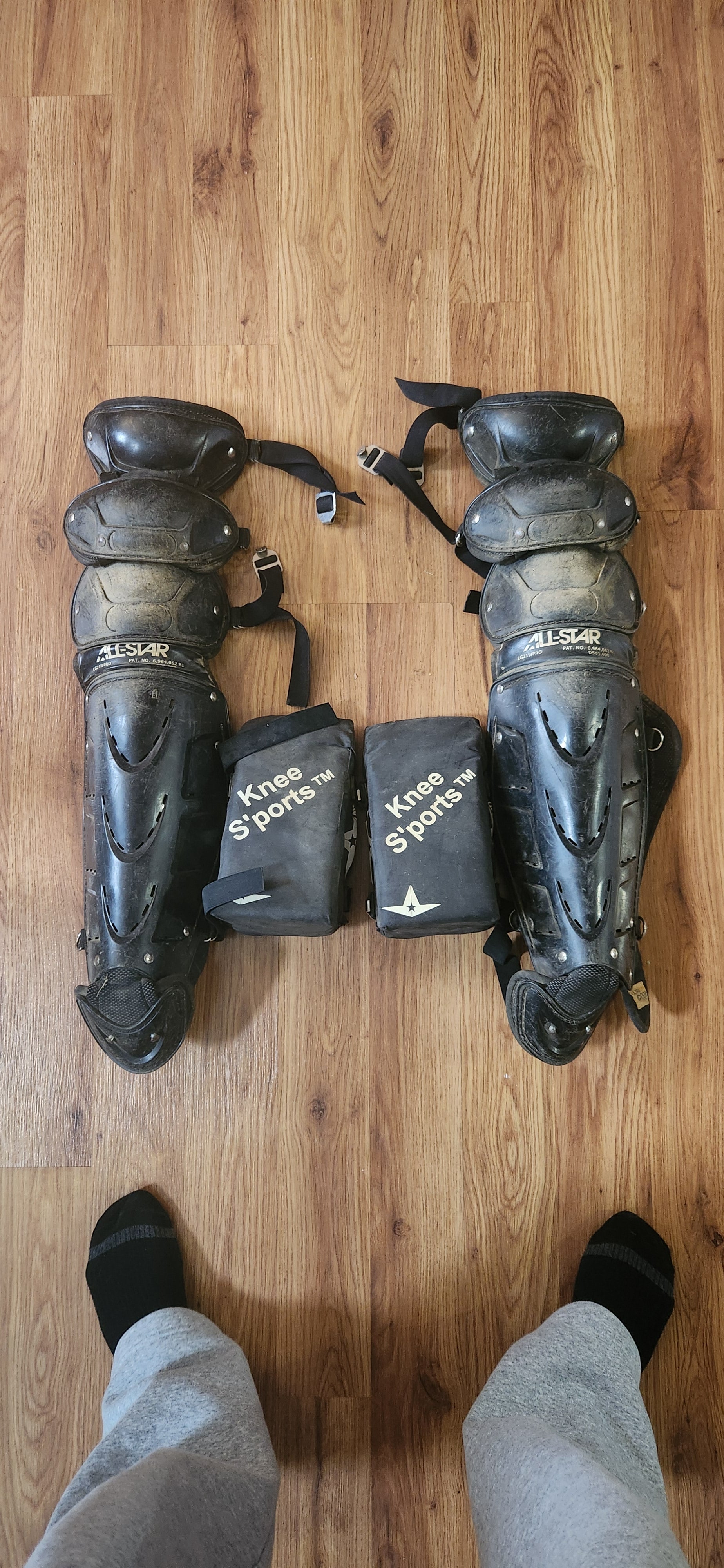 Protège-tibias All Star Catchers LG21WPRO Noir - Pour Receveur Au Baseball