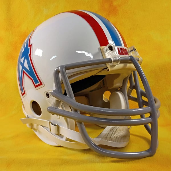 Throwback Houston Oilers custom fullsize Riddell Revo football helmet lg Cambell