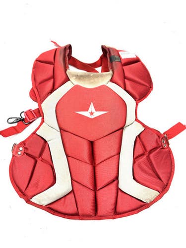 Used All-Star RED Catchers Chest Protector Red Adult 11860-S000304301