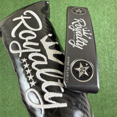Royalty STR8 Flush Black Blade Putter Right Handed With Headcover 34