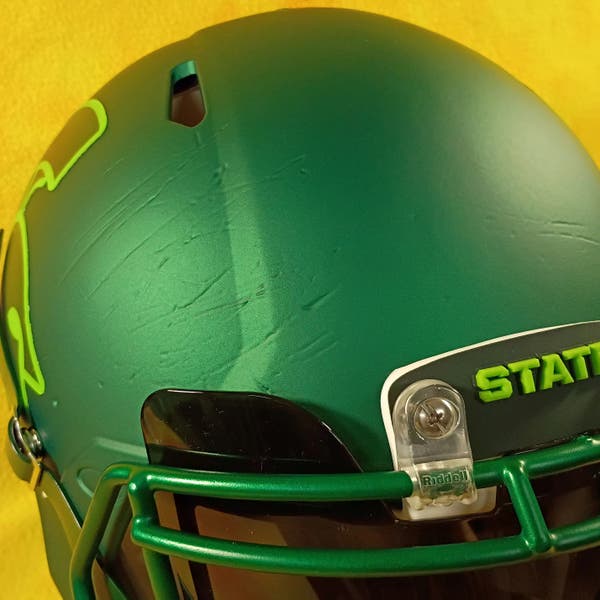 custom stat football helmet Michigan State Spartans custom fullsize Riddell Speed football helmet XL  green | SidelineSwap