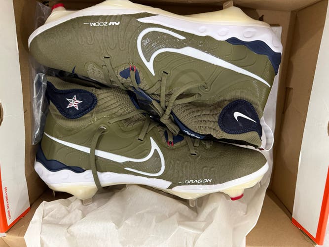 Green Men's Size 13.0 (W 14.0) Adult Nike Alpha Huarache NXT High Top Metal (New)