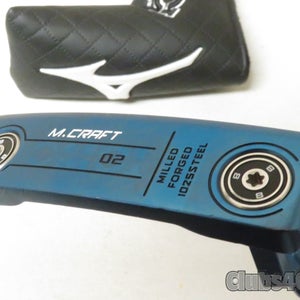 Mizuno M-Craft OMOI 02 Putter Blade Blue ION KBS CT120 34" +Cover