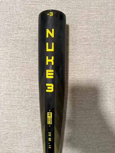 2024 Stinger Nuke 3 Alloy BBCOR Certified Bat (-3) 28 oz 31" (Used)