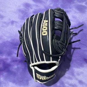 Black Wilson A500 RH Infield Baseball Glove 10.5" (Used)