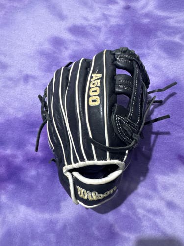 Black Wilson A500 RH Infield Baseball Glove 10.5" (Used)